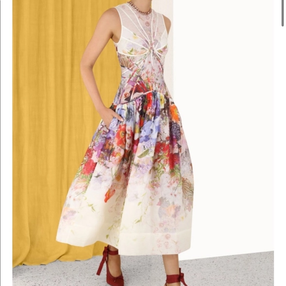 Zimmermann Prima Panelled Midi Dress